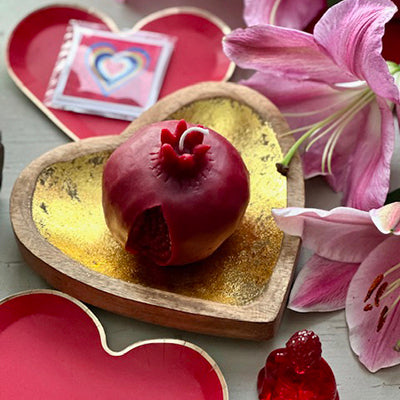Beeswax Pomegranate Candle